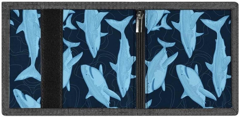 Maplerich -Kids Wallet for Boys Girls- Kids Trifold Wallet Ages 4-18, Shark Wallets for Teen Boys, Velcro Wallet with Coin Pocket and Card Holders, Children Birthday Gift - Image 2